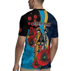 Gold Coast Titans ANZAC Personalised Rugby Jersey Lest We Forget Poppy Camo