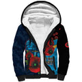 Gold Coast Titans ANZAC Personalised Sherpa Hoodie Lest We Forget Poppy Camo