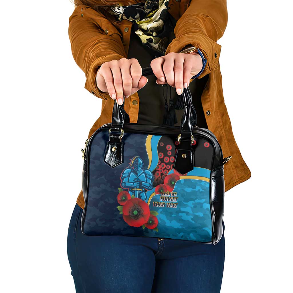 Gold Coast Titans ANZAC Personalised Shoulder Handbag Lest We Forget Poppy Camo