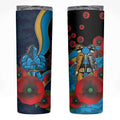 Gold Coast Titans ANZAC Personalised Skinny Tumbler Lest We Forget Poppy Camo