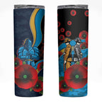Gold Coast Titans ANZAC Personalised Skinny Tumbler Lest We Forget Poppy Camo