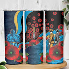 Gold Coast Titans ANZAC Personalised Skinny Tumbler Lest We Forget Poppy Camo