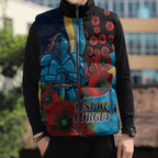 Gold Coast Titans ANZAC Personalised Sleeveless Puffer Jacket Lest We Forget Poppy Camo