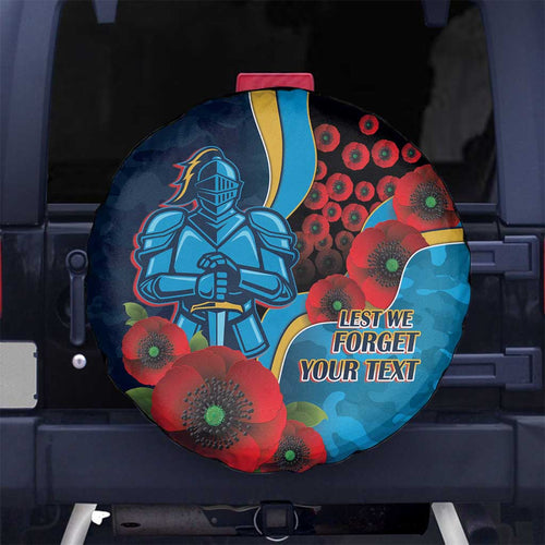Gold Coast Titans ANZAC Personalised Spare Tire Cover Lest We Forget Poppy Camo