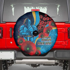 Gold Coast Titans ANZAC Personalised Spare Tire Cover Lest We Forget Poppy Camo