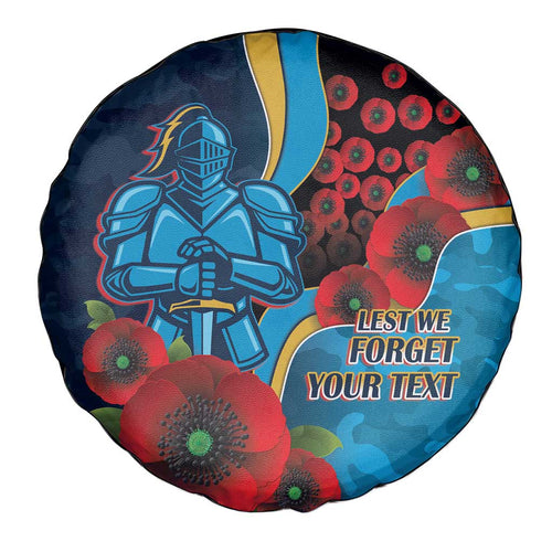 Gold Coast Titans ANZAC Personalised Spare Tire Cover Lest We Forget Poppy Camo