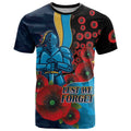 Gold Coast Titans ANZAC Personalised T Shirt Lest We Forget Poppy Camo