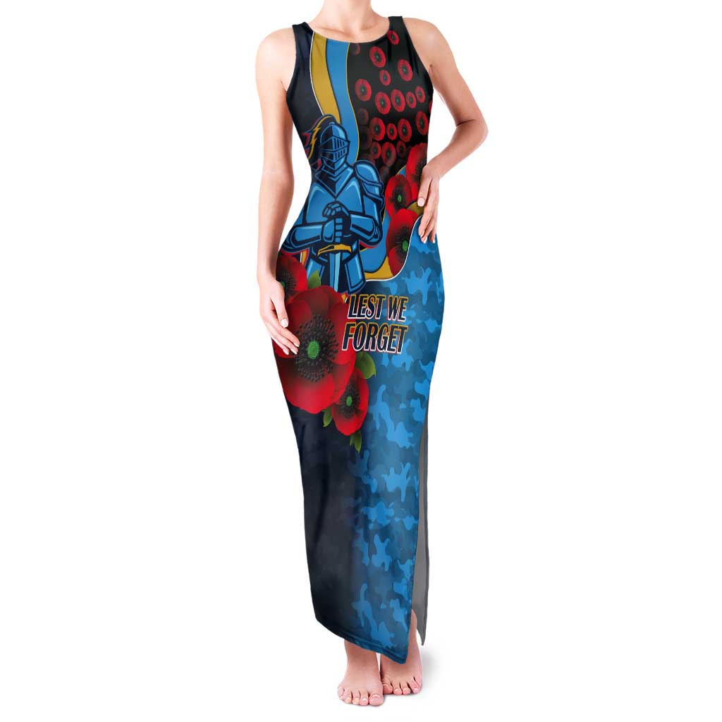 Gold Coast Titans ANZAC Personalised Tank Maxi Dress Lest We Forget Poppy Camo