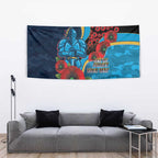 Gold Coast Titans ANZAC Personalised Tapestry Lest We Forget Poppy Camo