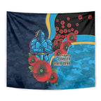 Gold Coast Titans ANZAC Personalised Tapestry Lest We Forget Poppy Camo