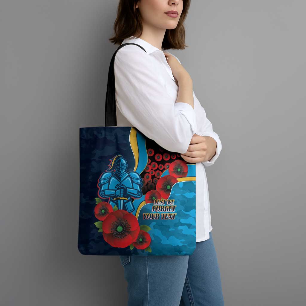 Gold Coast Titans ANZAC Personalised Tote Bag Lest We Forget Poppy Camo