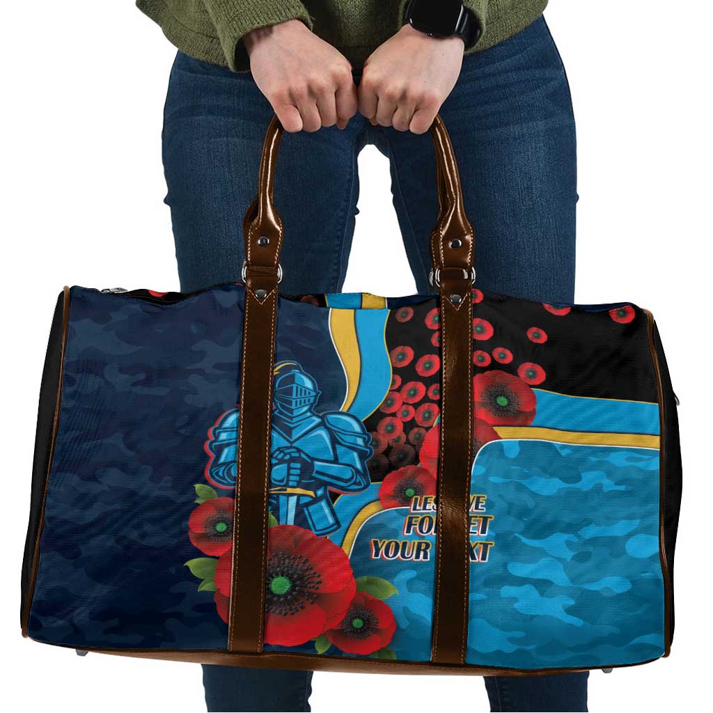 Gold Coast Titans ANZAC Personalised Travel Bag Lest We Forget Poppy Camo