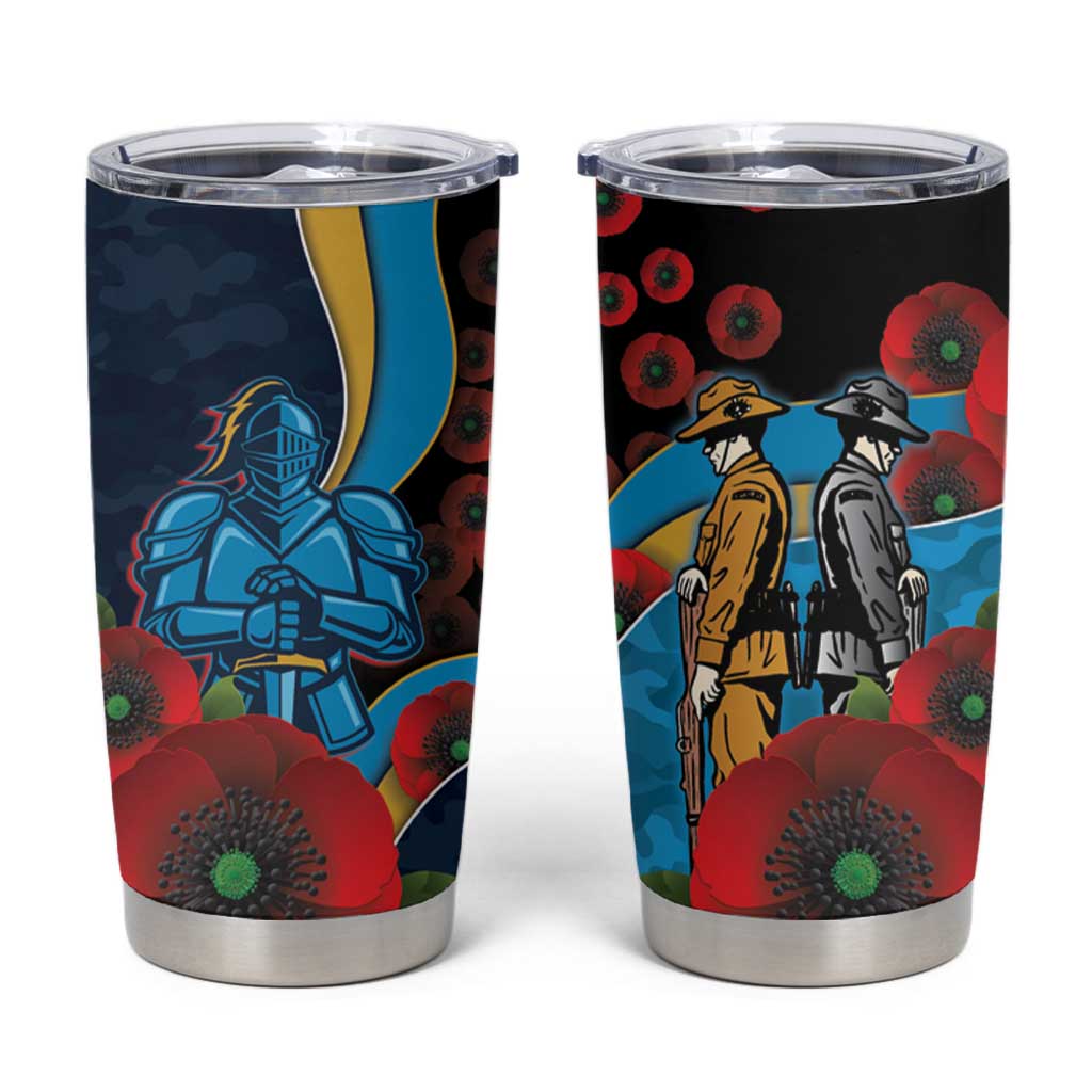 Gold Coast Titans ANZAC Personalised Tumbler Cup Lest We Forget Poppy Camo