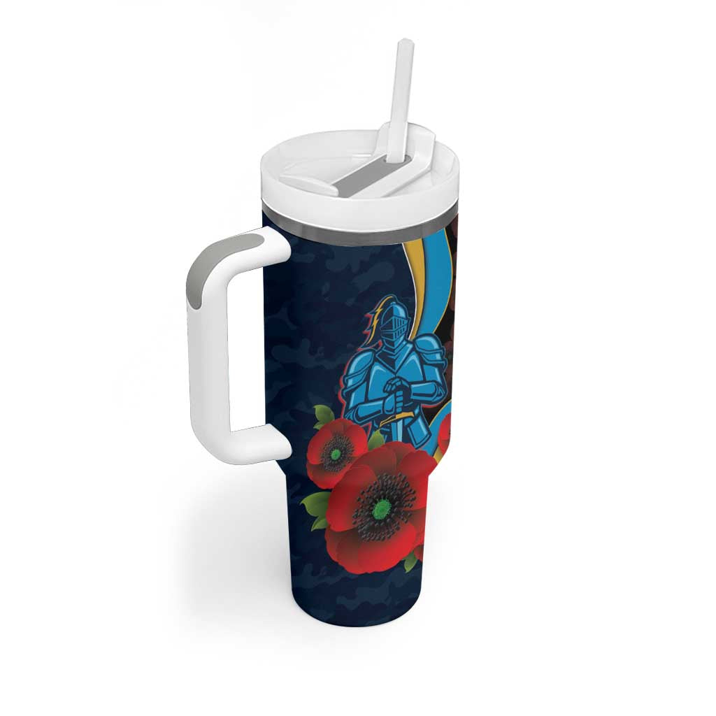 Gold Coast Titans ANZAC Personalised Tumbler With Handle Lest We Forget Poppy Camo