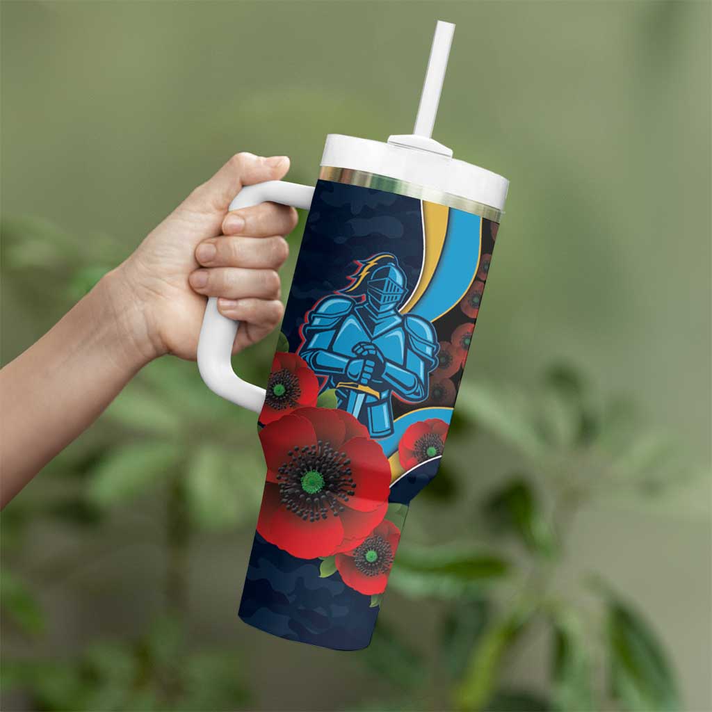 Gold Coast Titans ANZAC Personalised Tumbler With Handle Lest We Forget Poppy Camo