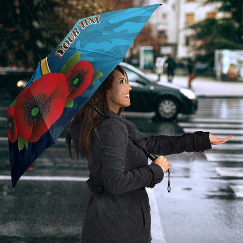 Gold Coast Titans ANZAC Personalised Umbrella Lest We Forget Poppy Camo