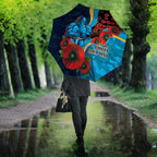 Gold Coast Titans ANZAC Personalised Umbrella Lest We Forget Poppy Camo