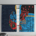 Gold Coast Titans ANZAC Personalised Window Curtain Lest We Forget Poppy Camo
