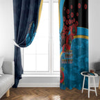 Gold Coast Titans ANZAC Personalised Window Curtain Lest We Forget Poppy Camo