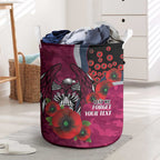 Manly Warringah Sea Eagles ANZAC Personalised Laundry Basket Lest We Forget Poppy Camo