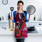 Manly Warringah Sea Eagles ANZAC Personalised Apron Lest We Forget Poppy Camo