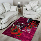Manly Warringah Sea Eagles ANZAC Personalised Area Rug Lest We Forget Poppy Camo