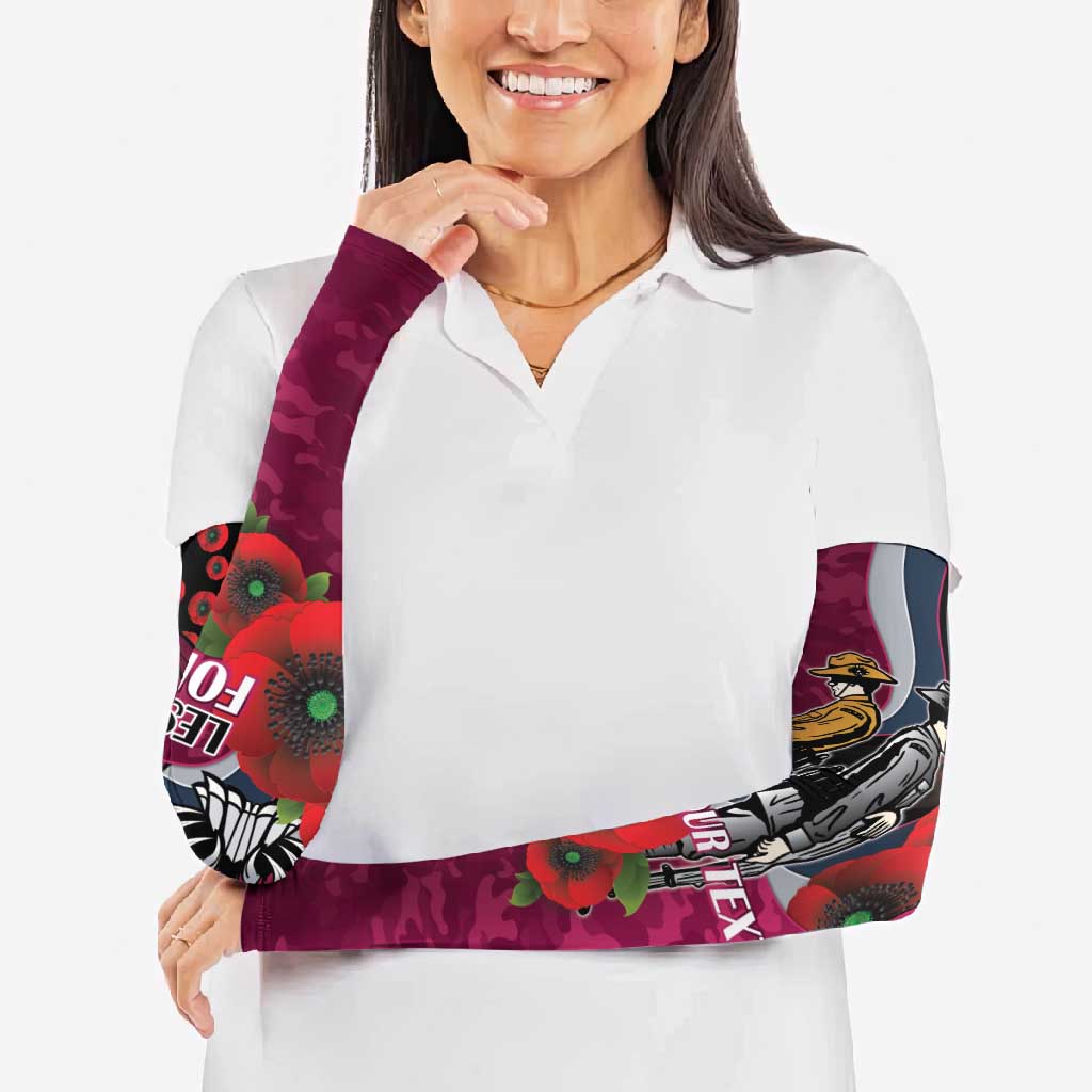 Manly Warringah Sea Eagles ANZAC Personalised Arm Sleeves Lest We Forget Poppy Camo