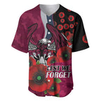 Manly Warringah Sea Eagles ANZAC Personalised Baseball Jersey Lest We Forget Poppy Camo
