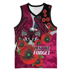 Manly Warringah Sea Eagles ANZAC Personalised Basketball Jersey Lest We Forget Poppy Camo