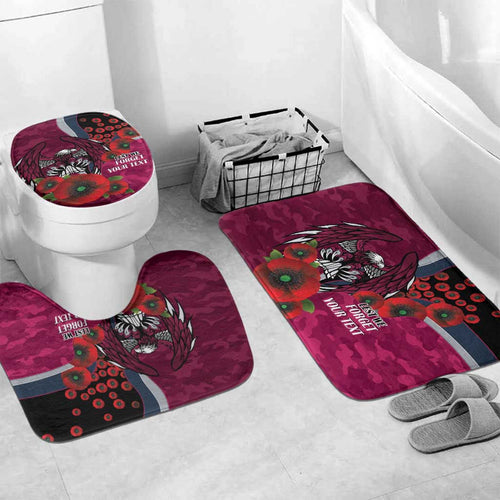 Manly Warringah Sea Eagles ANZAC Personalised Bathroom Set Lest We Forget Poppy Camo