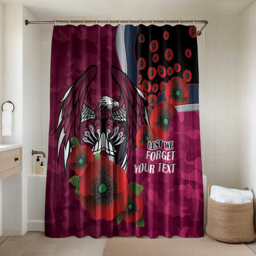 Manly Warringah Sea Eagles ANZAC Personalised Bathroom Set Lest We Forget Poppy Camo