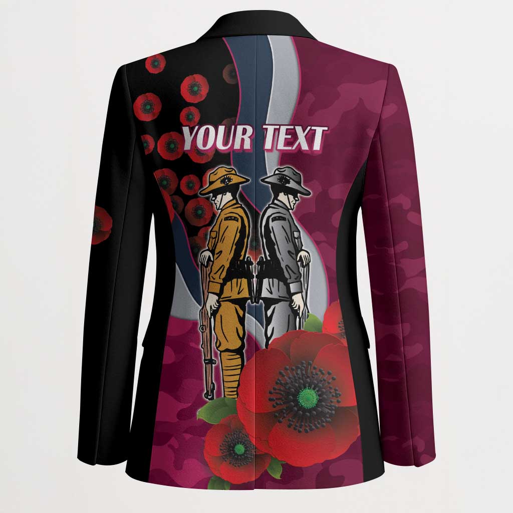 Manly Warringah Sea Eagles ANZAC Personalised Blazer Lest We Forget Poppy Camo