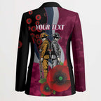 Manly Warringah Sea Eagles ANZAC Personalised Blazer Lest We Forget Poppy Camo