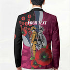 Manly Warringah Sea Eagles ANZAC Personalised Blazer Lest We Forget Poppy Camo