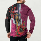 Manly Warringah Sea Eagles ANZAC Personalised Button Sweatshirt Lest We Forget Poppy Camo