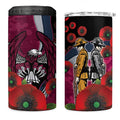 Manly Warringah Sea Eagles ANZAC Personalised 4 in 1 Can Cooler Tumbler Lest We Forget Poppy Camo