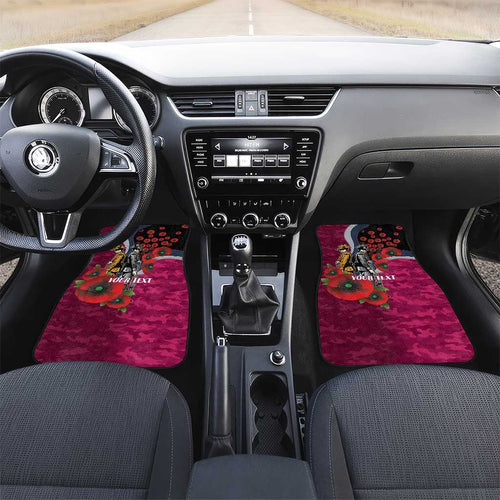 Manly Warringah Sea Eagles ANZAC Personalised Car Mats Lest We Forget Poppy Camo