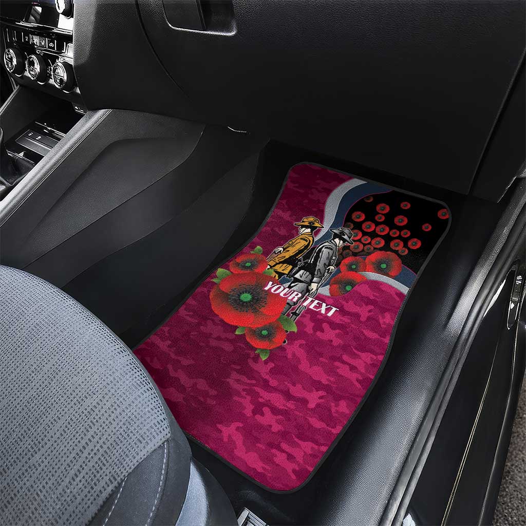 Manly Warringah Sea Eagles ANZAC Personalised Car Mats Lest We Forget Poppy Camo