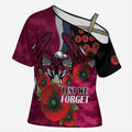 Manly Warringah Sea Eagles ANZAC Personalised Cross Shoulder Shirt Lest We Forget Poppy Camo