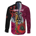 Manly Warringah Sea Eagles ANZAC Personalised Family Matching Mermaid Dress and Hawaiian Shirt Lest We Forget Poppy Camo