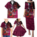 Manly Warringah Sea Eagles ANZAC Personalised Family Matching Puletasi and Hawaiian Shirt Lest We Forget Poppy Camo