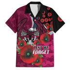 Manly Warringah Sea Eagles ANZAC Personalised Family Matching Puletasi and Hawaiian Shirt Lest We Forget Poppy Camo