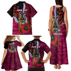 Manly Warringah Sea Eagles ANZAC Personalised Family Matching Tank Maxi Dress and Hawaiian Shirt Lest We Forget Poppy Camo