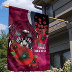 Manly Warringah Sea Eagles ANZAC Personalised Garden Flag Lest We Forget Poppy Camo