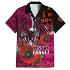 Manly Warringah Sea Eagles ANZAC Personalised Hawaiian Shirt Lest We Forget Poppy Camo
