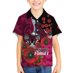 Manly Warringah Sea Eagles ANZAC Personalised Hawaiian Shirt Lest We Forget Poppy Camo
