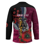 Manly Warringah Sea Eagles ANZAC Personalised Hockey Jersey Lest We Forget Poppy Camo