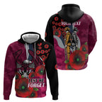 Manly Warringah Sea Eagles ANZAC Personalised Hoodie Lest We Forget Poppy Camo