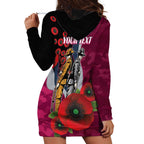 Manly Warringah Sea Eagles ANZAC Personalised Hoodie Dress Lest We Forget Poppy Camo