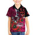 Manly Warringah Sea Eagles ANZAC Personalised Kid Hawaiian Shirt Lest We Forget Poppy Camo
